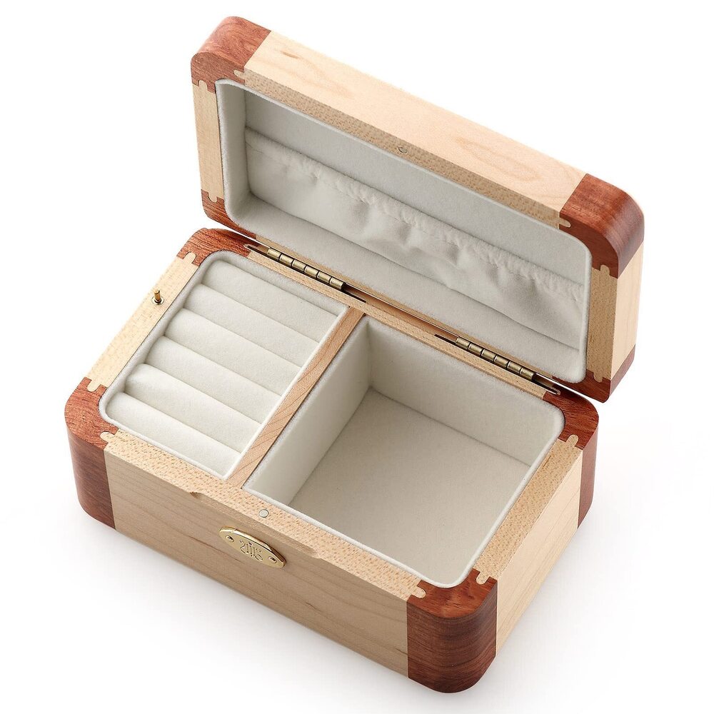 9423 Vintage Wood Jewelry Box Music Box Trinket Box Musical Boxes Gifts